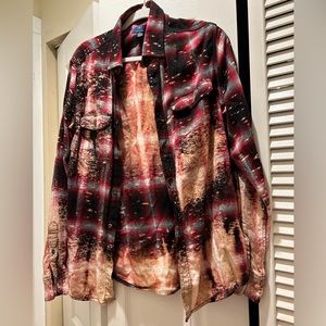 Custom Pennywise bleached flannel medium